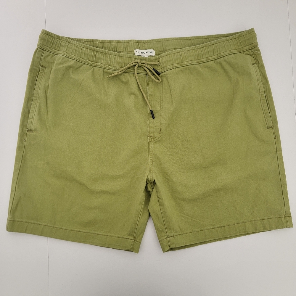Ans Now This Men's Olive Green Drawstring Chino Short Size XXL